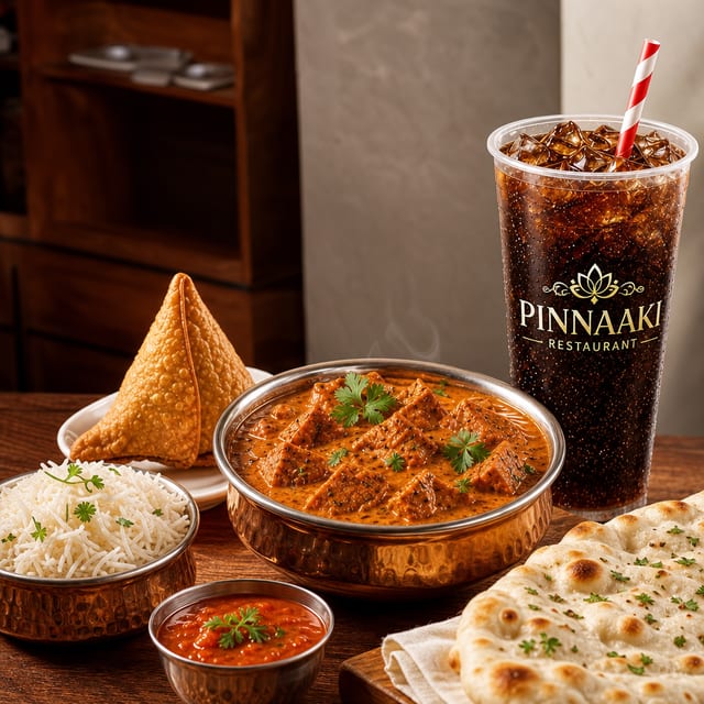 COMBO SERVED WITH RICE AND 1 NAAN.