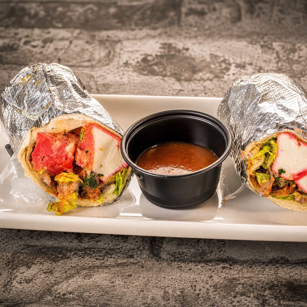 Grilled Paneer (Indian Cottage Cheese) Wrap.